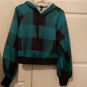 Super cute large plaid hoodie